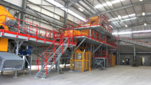 bottom ash processing installation
